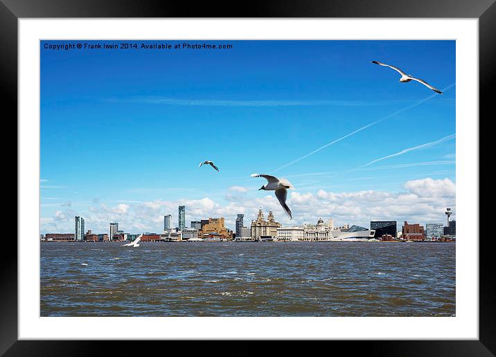  Liverpool’s Iconic ‘Waterfront’ viewed from the R Framed Mounted Print by Frank Irwin
