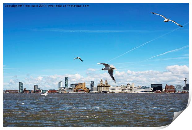  Liverpool’s Iconic ‘Waterfront’ viewed from the R Print by Frank Irwin