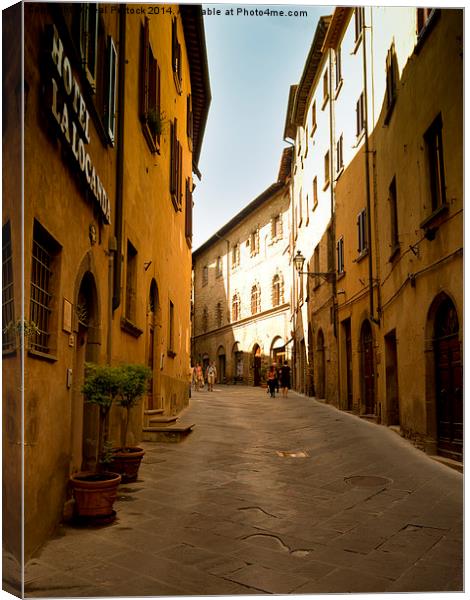 Streets of Volterra Canvas Print by Neal P