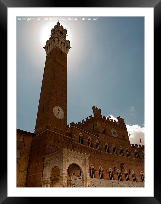 Torre del Mangia Framed Mounted Print by Neal P