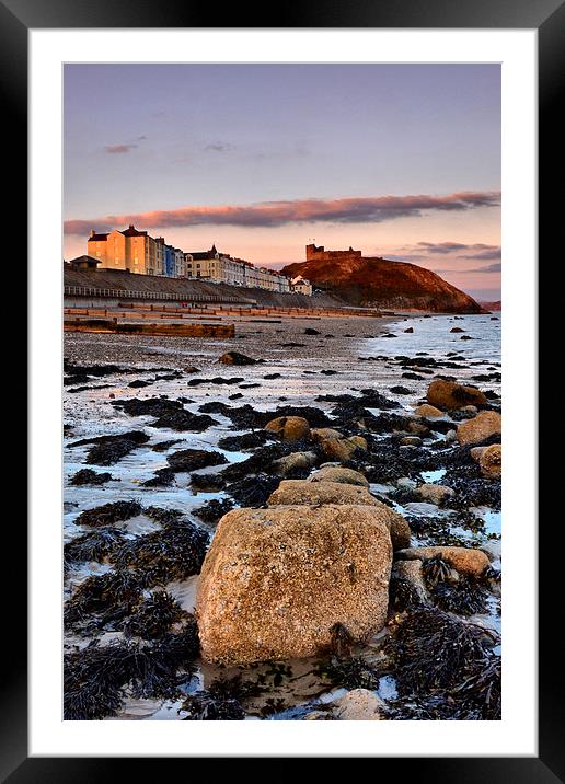  Sunset at Criccieth Castle Framed Mounted Print by shawn bullock