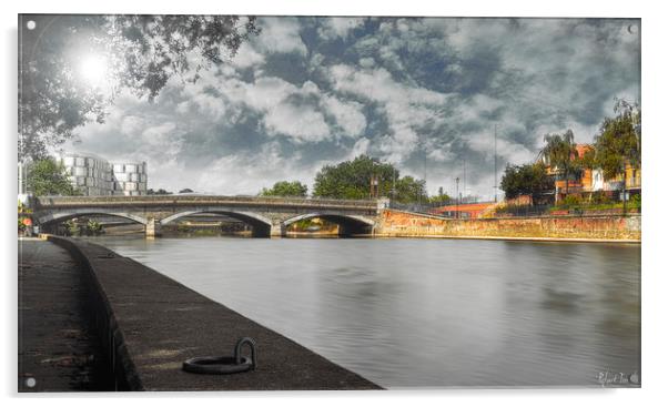  Maidstone Bridge Acrylic by Rob Toombs