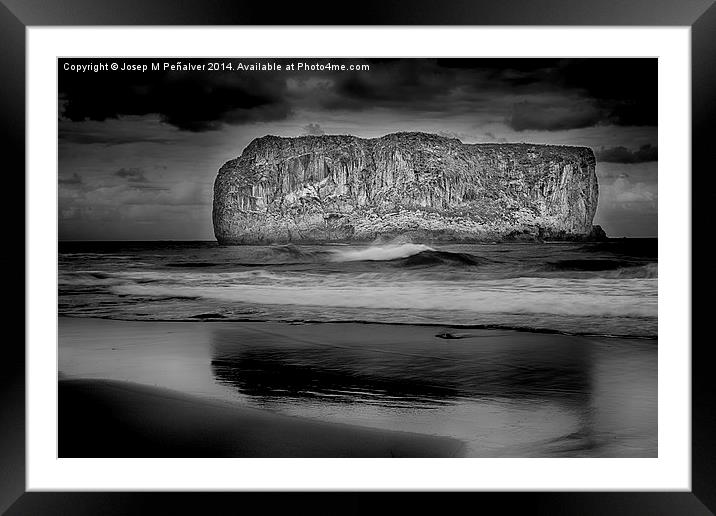 playa de Andrín Llanes Asturias Framed Mounted Print by Josep M Peñalver