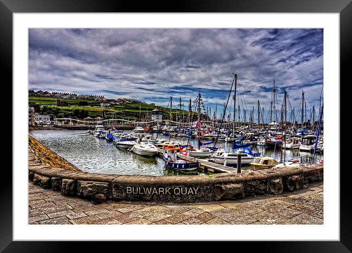 Bulwark Quay Framed Mounted Print by Tom Gomez