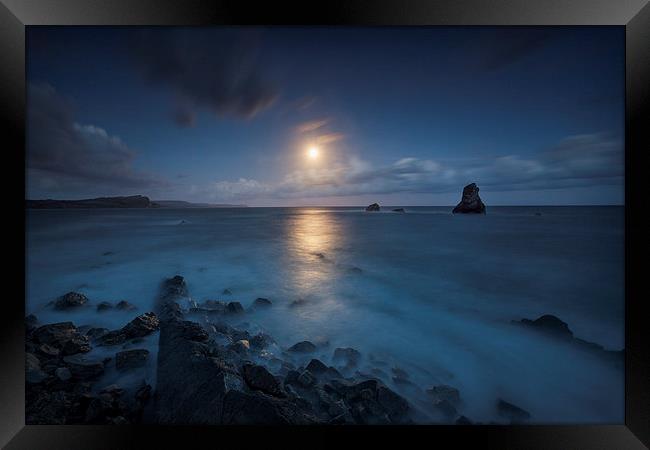 Mupe Bay Full Moon Framed Print by Ashley Chaplin