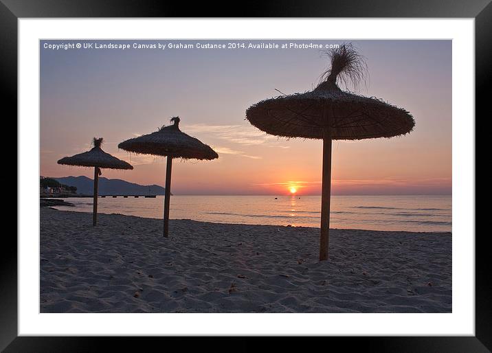  Mediterranean Sunrise Framed Mounted Print by Graham Custance