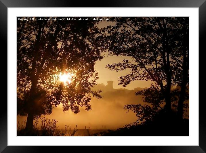  Sunrise Beyond Framed Mounted Print by michelle whitebrook