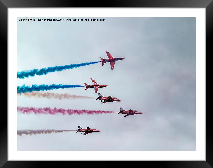  Red Arrows Breaking formation Framed Mounted Print by Thanet Photos