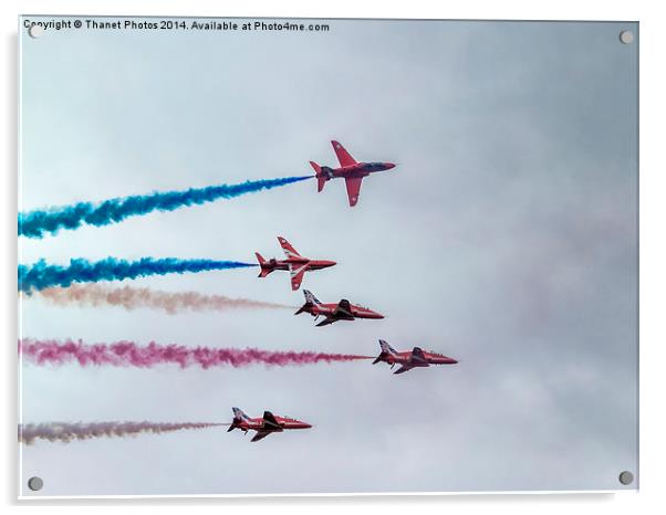  Red Arrows Breaking formation Acrylic by Thanet Photos
