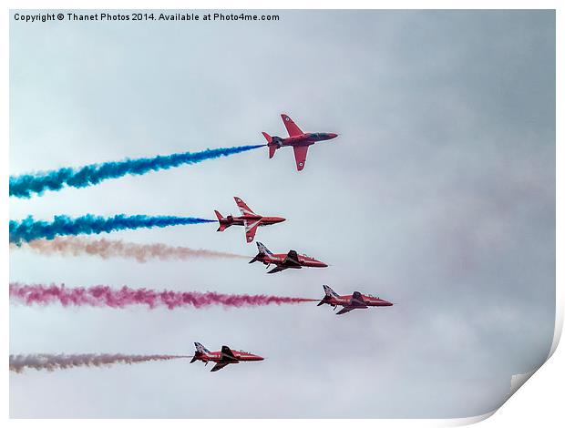 Red Arrows Breaking formation Print by Thanet Photos