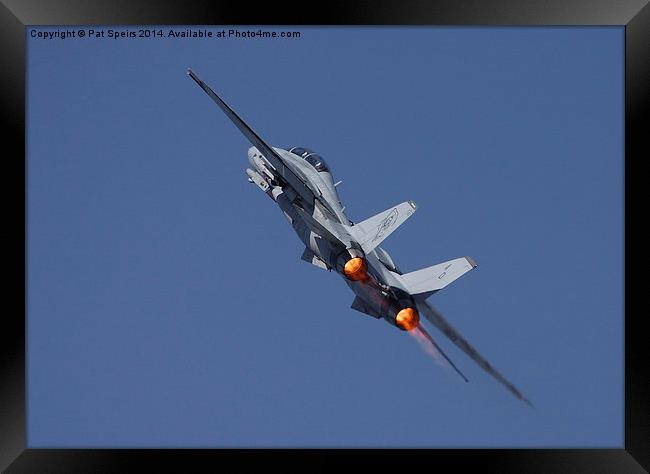 F14 Tomcat - 'Into the Wild Blue Yonder' Framed Print by Pat Speirs