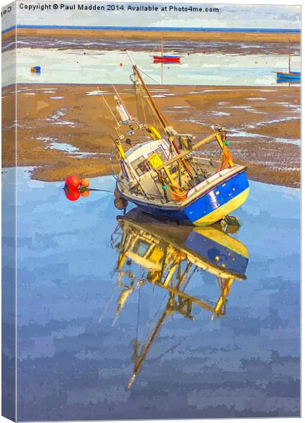  Small boat at Hoylake Canvas Print by Paul Madden