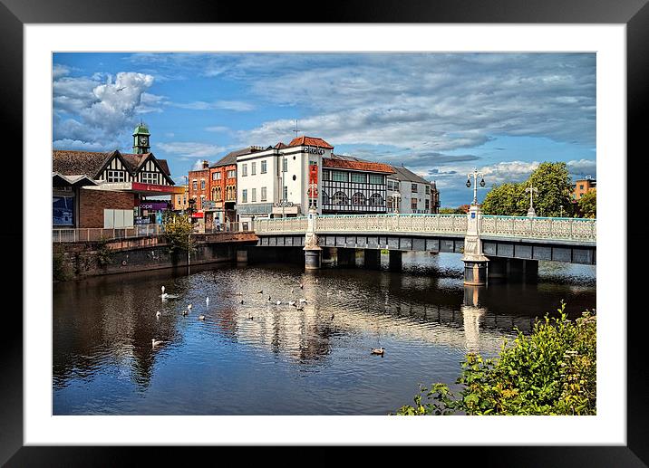 River Tone and The Bridge, Taunton  Framed Mounted Print by Darren Galpin
