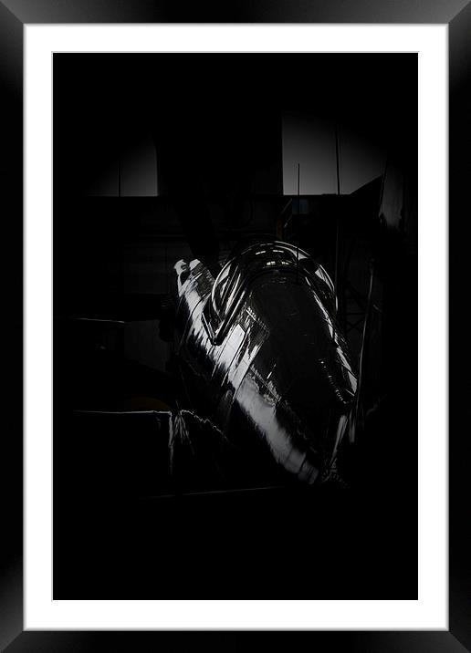  Dark Spitfire Framed Mounted Print by J Biggadike