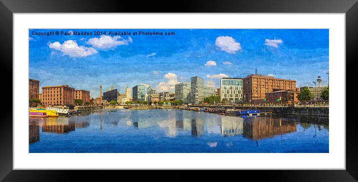  Salthouse Dock Panorama with oil paint effect Framed Mounted Print by Paul Madden