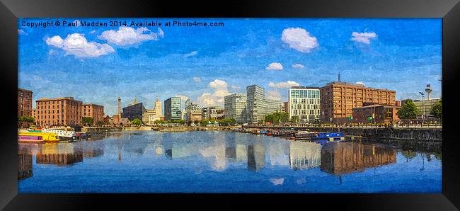  Salthouse Dock Panorama with oil paint effect Framed Print by Paul Madden