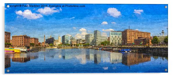  Salthouse Dock Panorama with oil paint effect Acrylic by Paul Madden