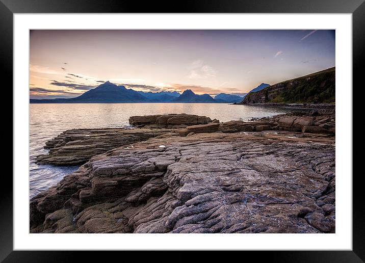  Elgol Sunset on the isle of Skye Framed Mounted Print by David Hirst