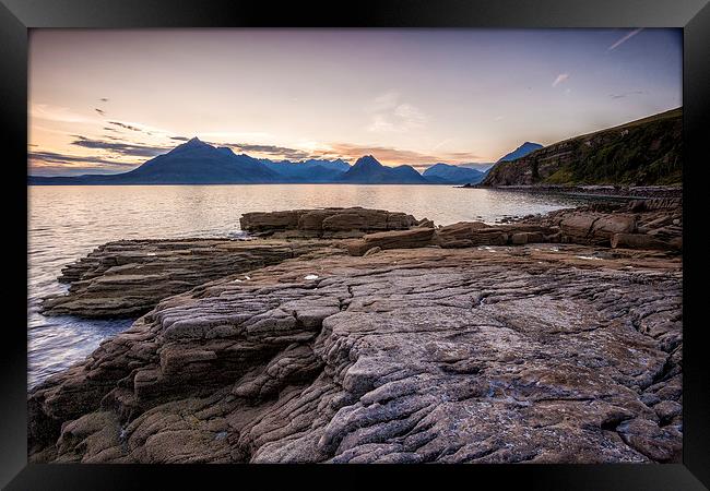  Elgol Sunset on the isle of Skye Framed Print by David Hirst