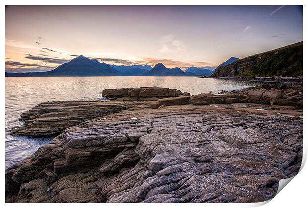  Elgol Sunset on the isle of Skye Print by David Hirst