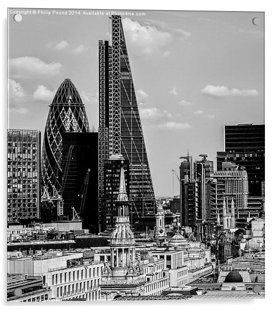  City of London Skyline Acrylic by Philip Pound