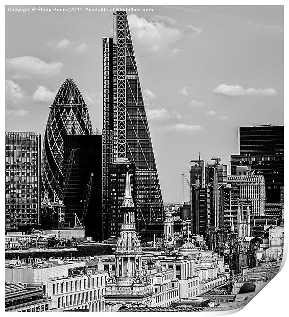  City of London Skyline Print by Philip Pound