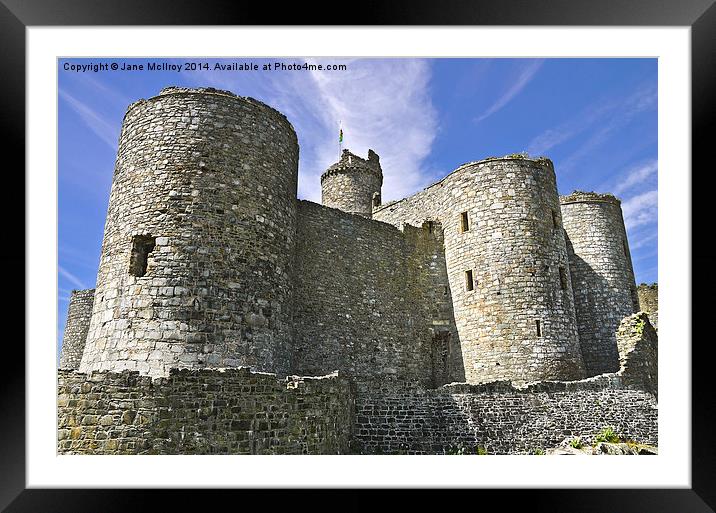 Harlech Castle Wales Framed Mounted Print by Jane McIlroy
