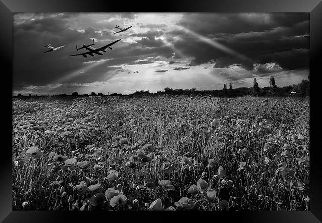 The final sortie, black and white version Framed Print by Gary Eason