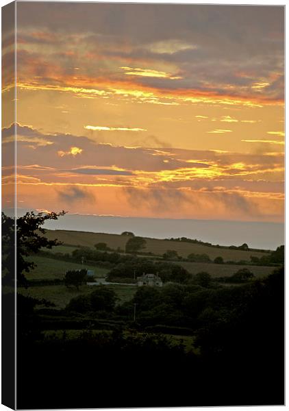Exmoor Sunset  Canvas Print by graham young