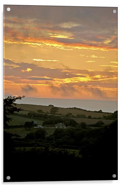 Exmoor Sunset  Acrylic by graham young