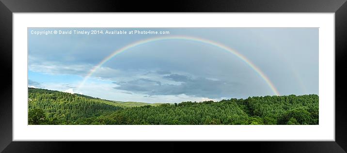 Rainbow Panorama Framed Mounted Print by David Tinsley