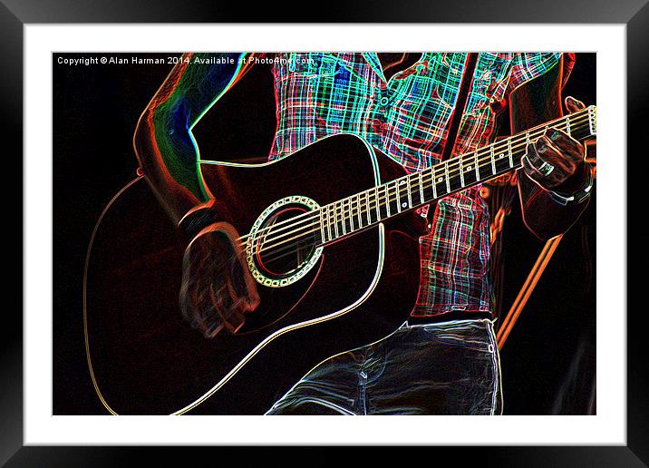 Guitar 1 Framed Mounted Print by Alan Harman