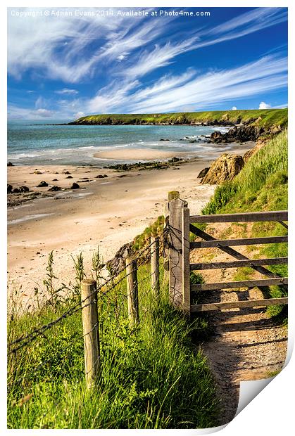 Llyn Peninsula North Wales Print by Adrian Evans