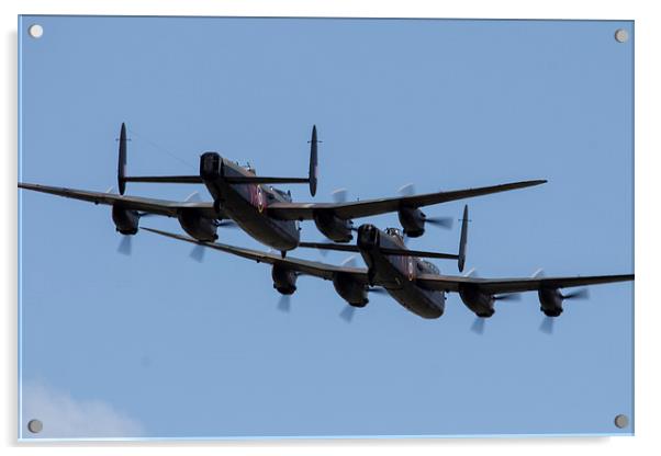 2 Lancasters  Acrylic by J Biggadike