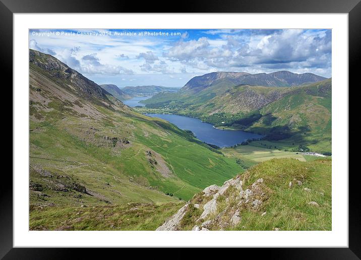  Buttermere and Crummock Water Framed Mounted Print by Paula Connelly