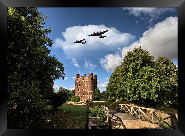  Lancaster over Tattershall Framed Print by J Biggadike