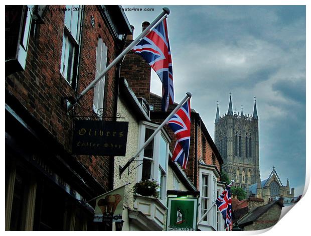  Lincoln Cathedral in Colour Print by Nick Wardekker