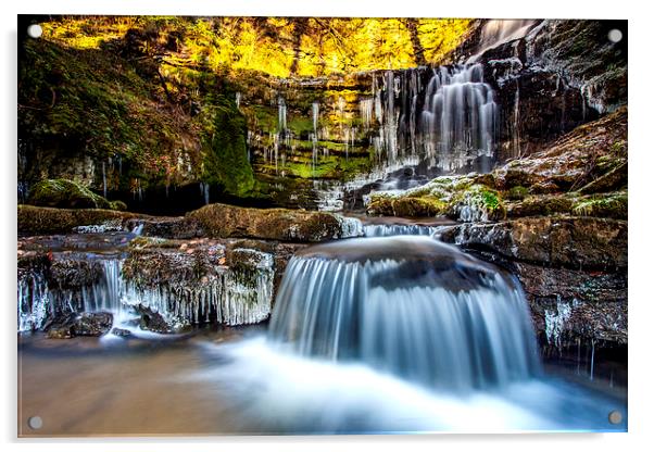 Scaleber Force in The Yorkshire Dales Acrylic by David Hirst