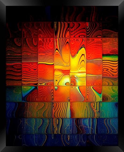  Tiled Sunshine Framed Print by Amanda Moore