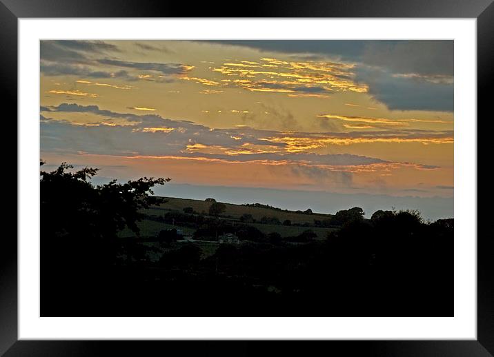  Exmoor Sunset Framed Mounted Print by graham young