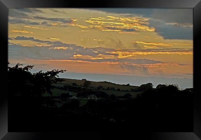  Exmoor Sunset Framed Print by graham young