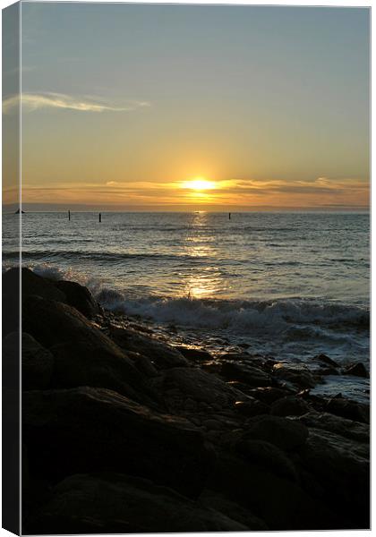High Tide Sunset  Canvas Print by graham young