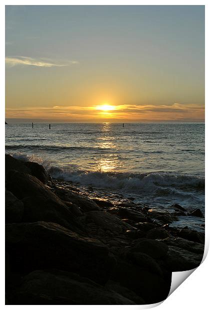 High Tide Sunset  Print by graham young