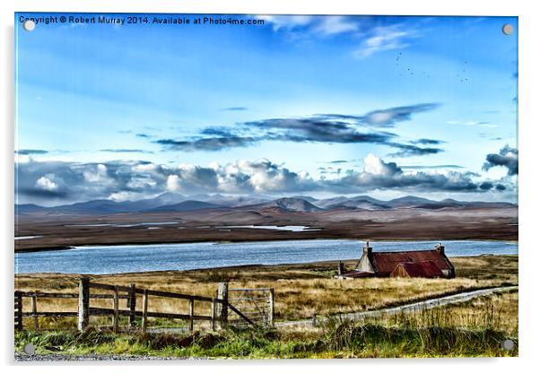  Hebridean Landscape Acrylic by Robert Murray