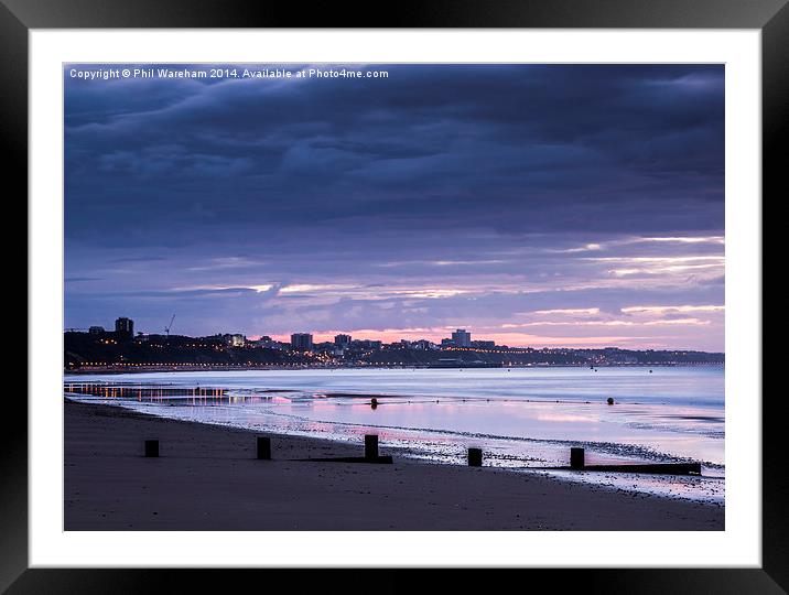  From Canford Cliffs Beach Framed Mounted Print by Phil Wareham