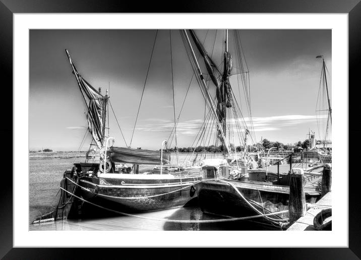 Thames sailing barges Maldon Framed Mounted Print by David Pyatt