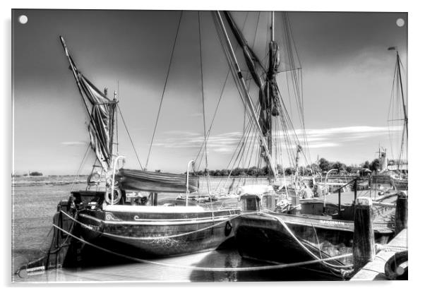 Thames sailing barges Maldon Acrylic by David Pyatt