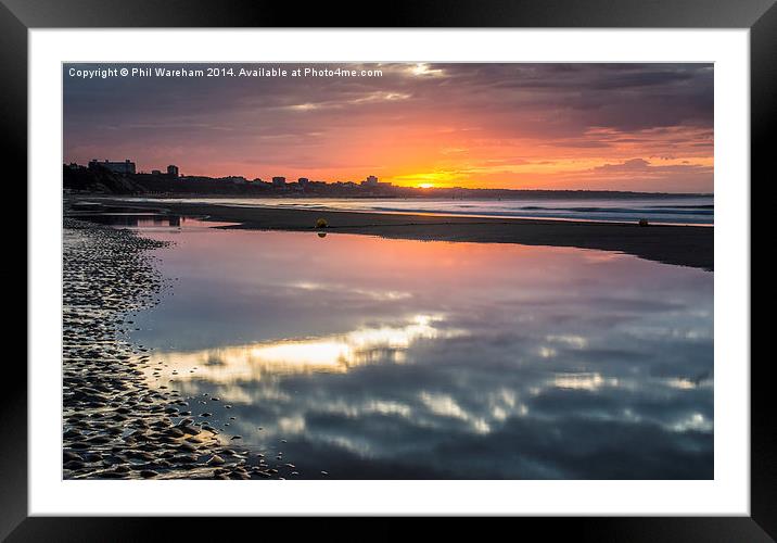  Sunrise over Bournemouth Framed Mounted Print by Phil Wareham