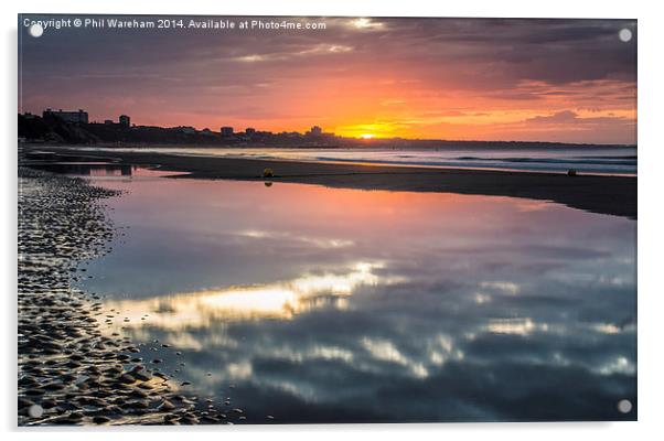 Sunrise over Bournemouth Acrylic by Phil Wareham