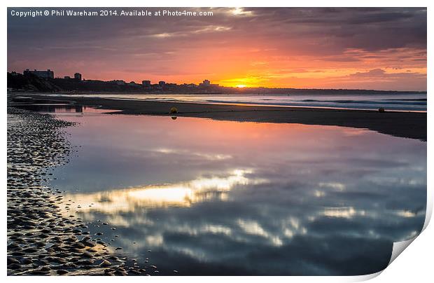  Sunrise over Bournemouth Print by Phil Wareham